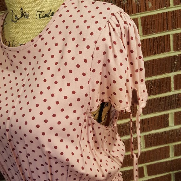 Gal Meets Glam Corinne Polka Dot Midi Dress 10 NWT - Picture 5 of 10